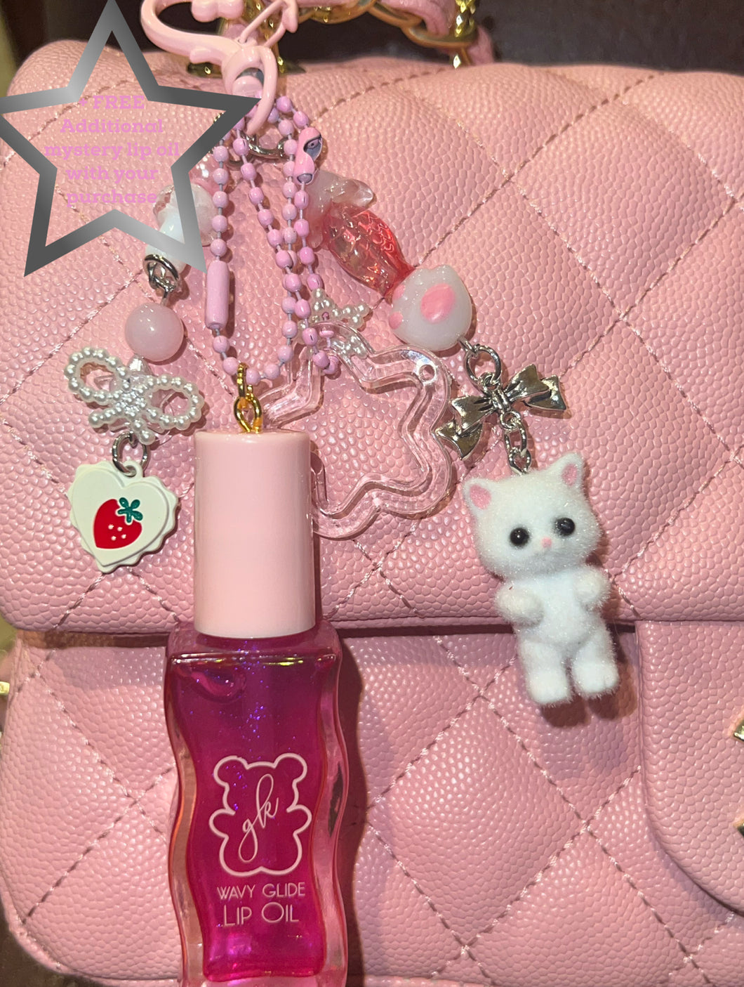 Gleam Kat lippie Bag Charm