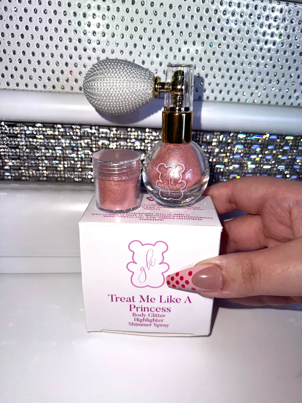 Treat Me Like a Princess Glitter Body Highlighter Shimmer Spray