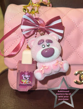 Load image into Gallery viewer, Cherry lotso lippie bag charm
