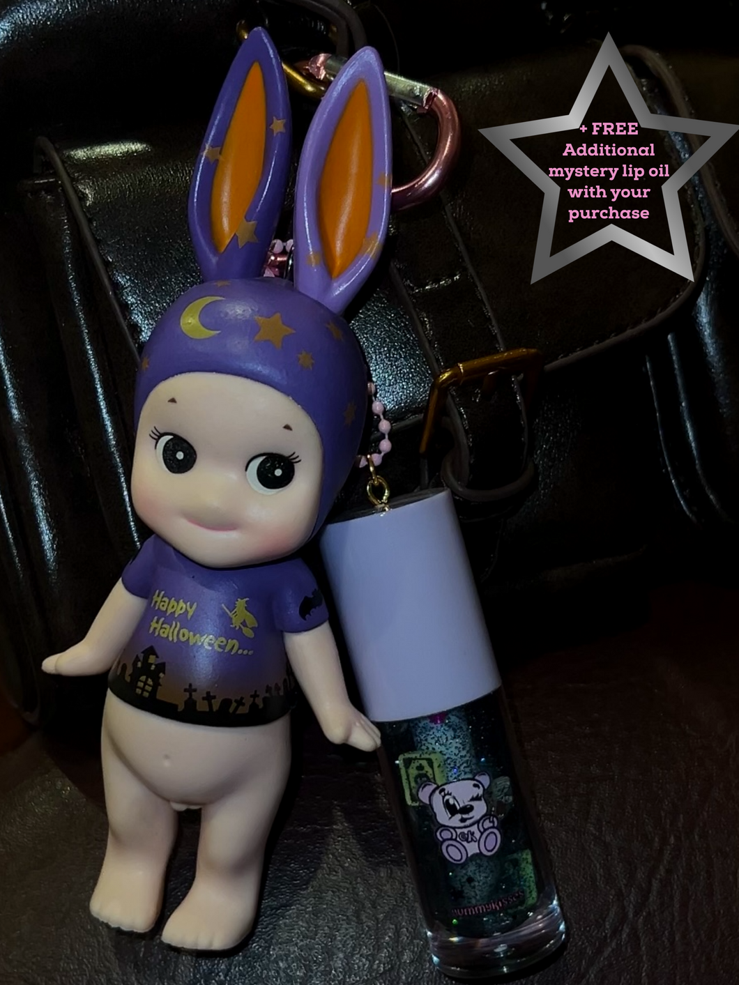 Sonny Angel Spooky Bunny w/ Richie The Mummy Gloss Bag Charm