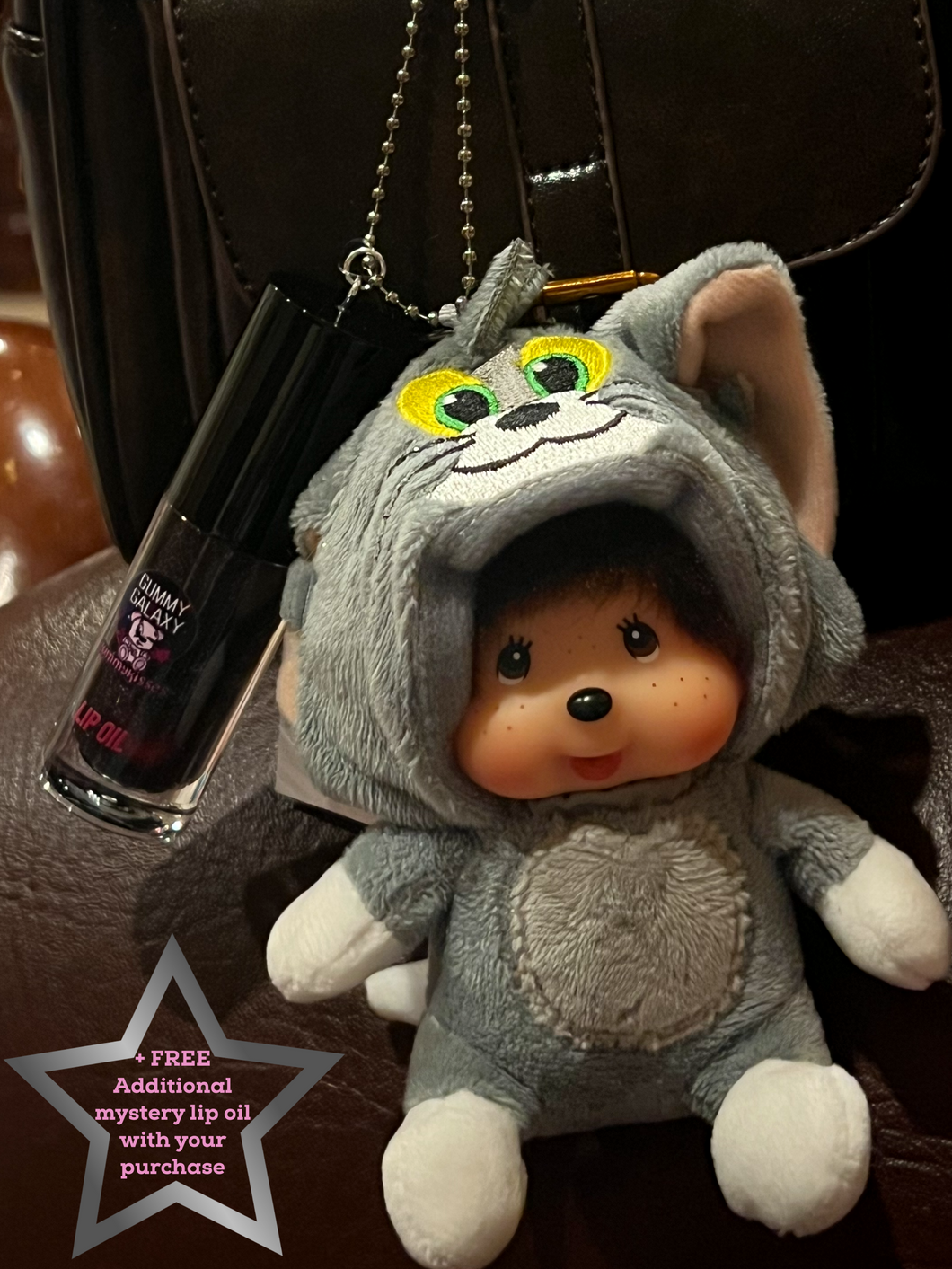 Tom Monchi Black Currant lippie Bag Charm